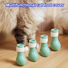 Anti-Scratch For Cat Silicone Shoes Boots Cat Paw Protector Cover Boots Pet Scratching Restraint Booties Suministros Para Gatos 2024 - buy cheap