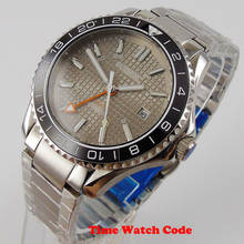41mm BLIGER Automatic Mechanical Men's Wristwatch Gray Dial orange GMT Sapphire Glass Date window Roating bezel Luminous marks 2024 - buy cheap