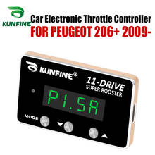 Электронный контроллер дроссельной заслонки для автомобиля KUNFINE, гоночный ускоритель, мощный усилитель для PEUGEOT 206 + 2009-после настройки 2024 - купить недорого