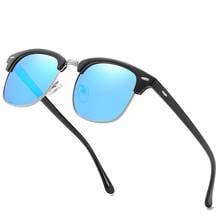 Gafas de sol polarizadas de media montura para hombre y mujer, lentes de sol polarizadas de marca famosa, estilo Retro femenino 2024 - compra barato