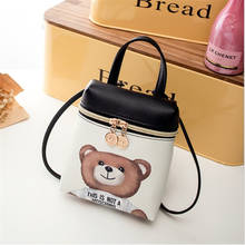 New Women's Mobile Phone Bag Cartoon Female Messenger Shoulder Bags Crossbody Cute Fashion Leather Bags Mini Bear Handbags 2024 - buy cheap
