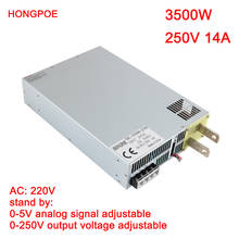 3500W 250V Power Supply 0-250V Adjustable Power 250VDC AC-DC 0-5V Analog Signal Control SE-3500-250 Power Transformer 250V 14A 2024 - buy cheap