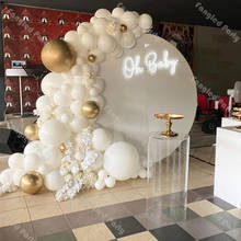 Guirnalda de globos para Baby Shower, arco de Globos de Oro cromado, blanco, retrato de género, regalos de cumpleaños, decoración de fiesta y boda, 102 Uds. 2024 - compra barato