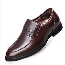 Sapatos de salto alto acolchoado tipo libélula, tamanhos grandes e baixos, chinelos de pele para homens de inverno, sapatos masculinos de negócios, oxfords 2024 - compre barato