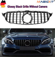 MagicKit For Mercedes Benz C Class GTR Style W205 2019+ Front Grill Grille No Camera Hole 2024 - buy cheap