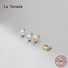 La Monada-pendientes de Aro para mujer, de plata 925, estrella, joyería fina, pendientes de aro, Plata de Ley 925 2024 - compra barato