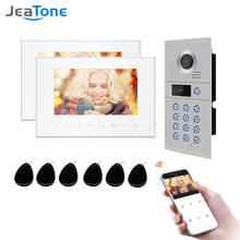 Jeatone-videoportero inalámbrico para el hogar, Kit de sistema de intercomunicación Wifi con pantalla táctil HD de 7 pulgadas, desbloqueo por contraseña, IP 2024 - compra barato
