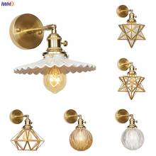 IWHD Nordic Modern Copper LED Wall Lamp Beside Bedroom Bathroom Mirror Light Glass Ball Wall Lights Switch Wandlamp Luminarie 2024 - buy cheap