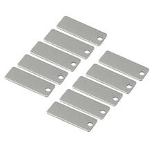 10 Metal Rectangle Blank Stamping Charms Tags Necklace Pendants DIY Findings 2024 - buy cheap