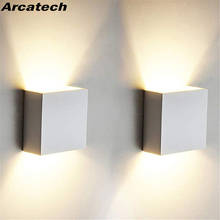 Lámpara LED de pared para interiores, candelabro de pared regulable de 6W, moderna, para decoración del hogar, AC85-265V de NR-66 de aluminio 2024 - compra barato