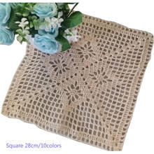 Modern cotton placemat cup coaster mug kitchen Christmas dining table place mat cloth lace Crochet tea wedding doily drink pad 2024 - buy cheap