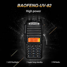 Walkie talkie baofeng-alta potência, 8w, portátil, rádio de comunicação, uv82, dual ptt, vhf, uhf, transceptor, 10km, bidirecional 2024 - compre barato
