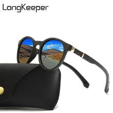 LongKeeper-Gafas de sol polarizadas TR90 para hombre y mujer, lentes de sol polarizadas con protección UV400, redondas, Estilo Vintage 2024 - compra barato