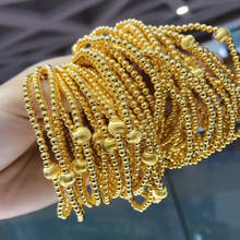 ZHIXI Real 18K AU750 Gold Bracelet Fine Jewelry 999 Gold Balls for Women Wedding Gifts B530 2024 - buy cheap