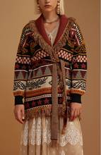 2021 Luxury High Quality Women Wool Sweater Female Jacquard Tassel Knitted Cardigan Coat 2024 - buy cheap