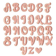 Patches de letras do alfabeto em inglês, 26 peças, patches 3d de ferro em letras para roupas, emblema colante para roupas, nome diy 2024 - compre barato