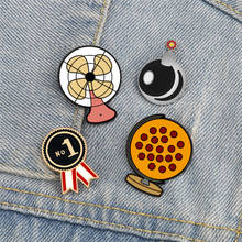 Creative Cartoon Brooch Bomb NO.1 Badge Electric fan Globe Enamel Pins Custom Metal Jewelry Lapel Backpack Denim Pin Funny Gifts 2024 - buy cheap