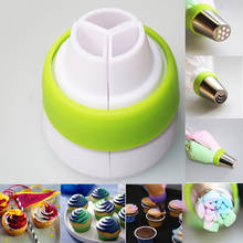 Lot 2pcs 3 Holes Cake Decoration Converter Mix 3 Colors Icing Piping Nozzle Converter For Cupcake Nozzle Converter Tools 2024 - buy cheap