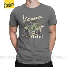 Men Travel In Style Vespa T-Shirt Amazing Round Neck Short Sleeved Tops Pure Cotton Tees Breathable T Shirts 2024 - buy cheap