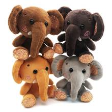 Llavero colgante de elefante de peluche para mujer, Mini muñeco de peluche, soporte para llavero, bolso, decoración de animales, oso esponjoso, bolsa de regalo 2024 - compra barato