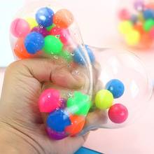Красочные резиновые игрушки шар для кистей рук легкие удобные детские сожмите мяч Детская игрушка для снятия стресса, игрушки для вечерние 2024 - купить недорого