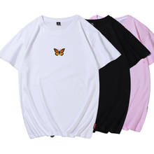 Butterfly Cotton Women T-shirt Harajuku Funny Graphic Summer Ladies Short Sleeve Aesthetic Clothes Ropa Mujer Streetwear 2024 - buy cheap