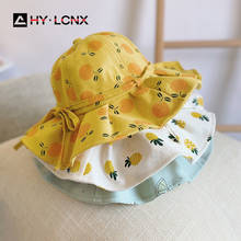 Summer Girl Fruit Print Sun Fisherman Hat Boy Cotton Breathable Bucket Hat Child Light Weight Solid Color Fashion Travel Hat 2024 - buy cheap