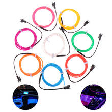 1m luz de néon dança festa decoração luz led lâmpada flexível el fio corda tubo tira 2024 - compre barato