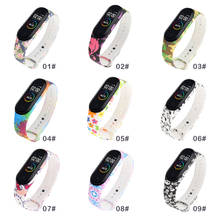 Mi band 3 4 strap camouflage silicone Universal wrist strap For Xiaomi Mi Band 4 3 Band4 Band3 Bracelet Cartoon Printing TPU 2024 - buy cheap