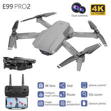 Dron plegable con cámara Dual 4K HD, cuadricóptero con WiFi, FPV, 1080P, transmisión en tiempo Real, 50 veces, E99Pro2 2024 - compra barato