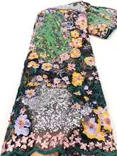 Hermosa tela de lentejuelas de colores/con cuentas bordadas, encaje africano francés, malla de tul para vestidos de fiesta/vestido de novia 2024 - compra barato