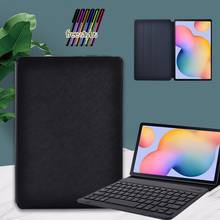 Tablet Case for Samsung Galaxy Tab S6 Lite 10.4 Inch P610/P615 PU Leather Cover Case + Wireless Bluetooth Keyboard + Free Stylus 2024 - buy cheap