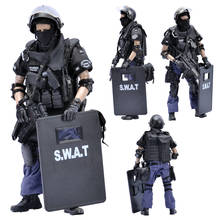 Kids Toy 1/6 Scale(12inch & 30cm) SWAT Soldier Shield&weapon Figure Toys Activity Dolls with Accessories with Free Bracket 2024 - buy cheap