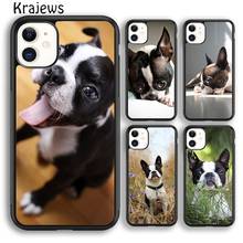 Krajews Boston Terrier Dog Faces Phone Case Cover For iPhone 5 SE 6s 7 8 plus X XR XS 11 12 13 pro max Samsung Galaxy S8 S9 S10 2024 - buy cheap