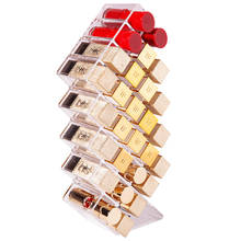 New Clear Acrylic Desktop Lipstick Storage Box Makeup Organizer Lipstick Holder Rack Lip Gloss Stand Cosmetic Storage Box 2024 - buy cheap