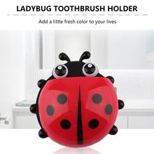 Hot Sale Ladybug Toothbrush Holder Wall Suction Organizer Conveniet For Use Fashion Colorful Bathroom Supplies 2024 - buy cheap