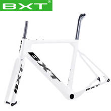 BXT новая велосипедная Рама для гравия 700C BB386 глянцевая/матовая карбоновая велосипедная Рама V Brake Di2 T800 карбоновая рама для горного велосипеда 2024 - купить недорого