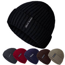 New Unisex Letter Warm Winter Hats Stylish Add Fur Lined Soft Beanie Cap Thick Winter Knitted Hats For Men & Women Dropshipping 2024 - buy cheap