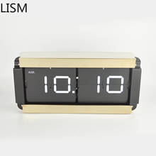 Reloj de mesa abatible de Metal para sala de estar, reloj de escritorio, de engranaje, decoración creativa del hogar, eléctrico inteligente 2024 - compra barato