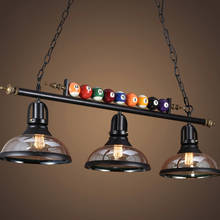 Lámpara colgante de hierro estilo nórdico para mesa de billar, luces de Estilo Vintage para dormitorio, comedor, cafetería, restaurante 2024 - compra barato