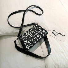 Женская светящаяся сумка через плечо, Дизайнерская кожаная сумка, сумка на плечо с надписью 2024 - купить недорого