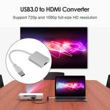 Переходник с USB на HDMI-совместимый, внешняя видеокарта с USB 3,0 папа на 1080p мама, внешняя видеокарта, адаптер мультимонитора 2024 - купить недорого