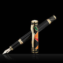 Pimio перьевая ручка picasso 10k Gold nib High-end business office в подарочной коробке, искусство, винтовая крышка, модные повседневные перьевые ручки 2024 - купить недорого