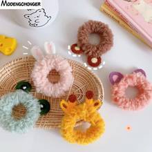 Cute Cartoon Rabbit Ears Hair Scrunchies For Girl Woman Sweet Hair Rope Elastic Rubber Band Gum Ponytail Holder Hair Accessories 2024 - buy cheap