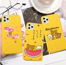 Rilakkuma cute fashion candy phone case For iPhone 11 12Pro XS MAX XR X 7 8 6Plus SE 2020 Candy Soft Silicone Phone case 2024 - buy cheap