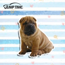 Jump Time 13cm x 11.2cm Chinese shar pei Lovely Pet Sticker Vinyl Decal Car Truck Cup Laptop 3D Car Styling Animal Car Stickers 2024 - buy cheap