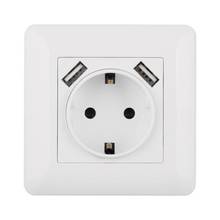 Electrical Wall Socket Double USB Port 220-250V 16A Socket Power Outlet Electrical Equipment and Supplies 2024 - buy cheap