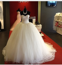ANGELSBRIDEP Dubai Simple Sweetheart Ball Gown Wedding Dresses Court Train Vestido De Noiva Ruffles Wedding Gowns Bridal Dress 2024 - buy cheap
