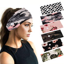 Women Floral Headband Wide Strtch Hairbands Cross Turban Button Hair Band Girls Bohemian Yoga Headwrap Hair Accessories 2024 - buy cheap