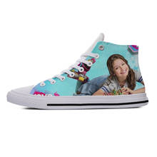 Soy Luna Girl Printing Cute Novelty Design Lightweight High Top Canvas Shoes Men Women Casual Breathable Sneakers 2024 - buy cheap